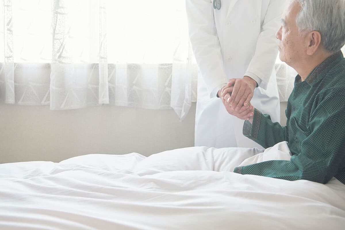 病院の診察中の写真