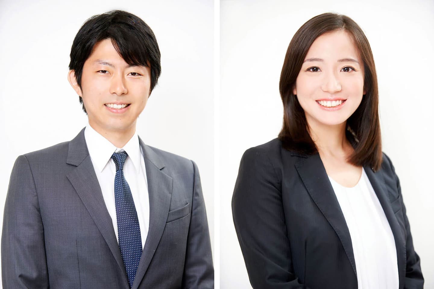男性社員と女性社員のプロフィール写真