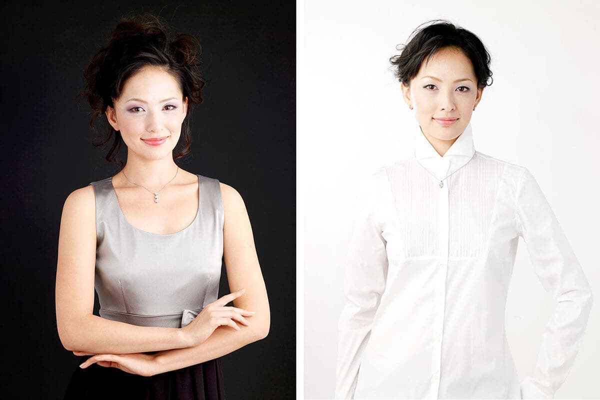 女性モデルのファッション写真撮影