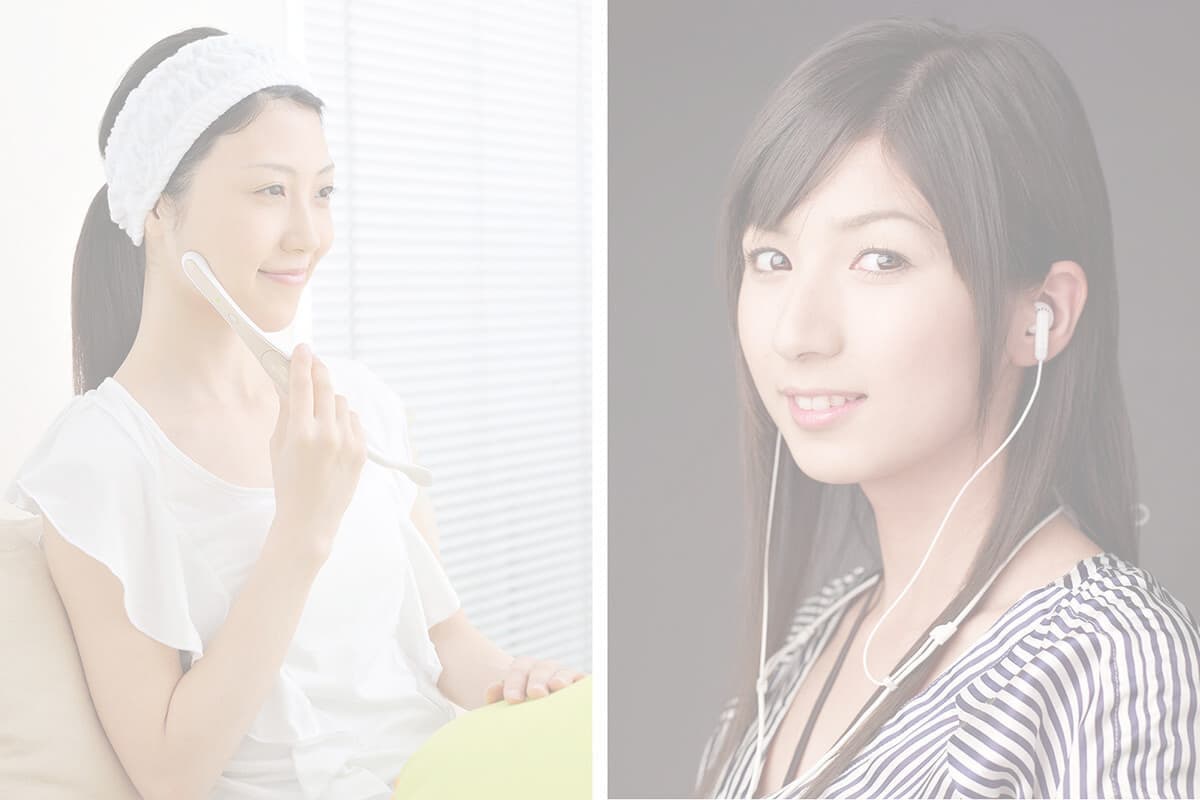 女性モデルの商品イメージ写真撮影