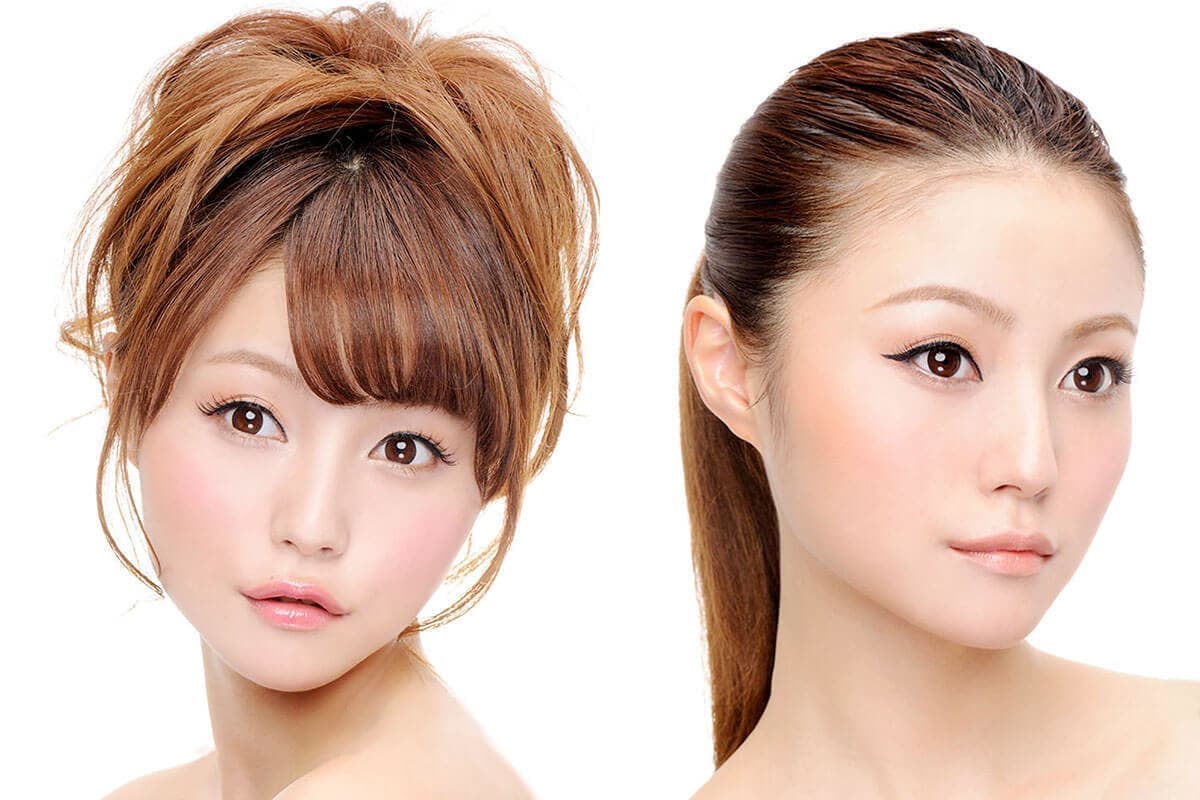 女性モデルのメイク写真撮影