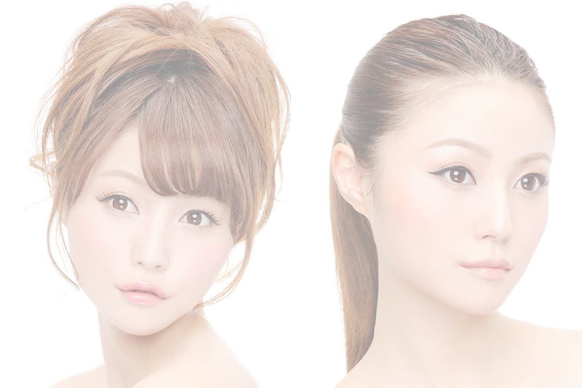 女性モデルのメイク写真撮影