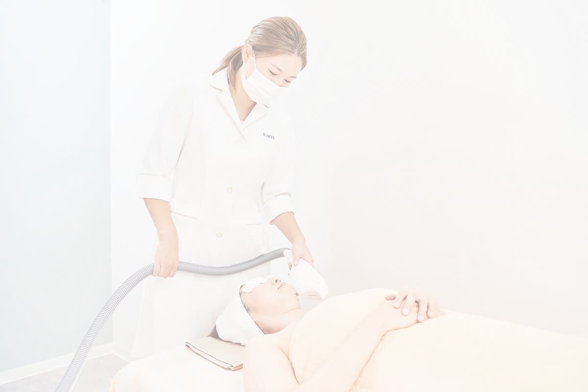 脱毛サロンの施術中の写真