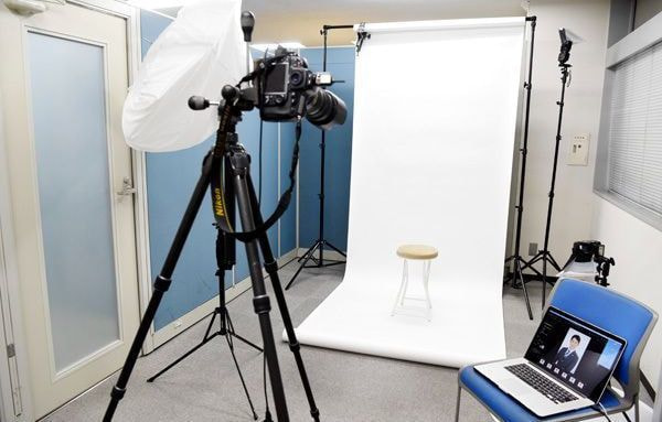 ホームページ用の撮影風景